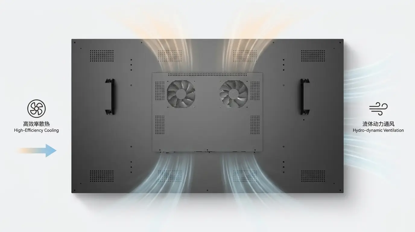 industrial lcd video wall panel heat dissipation